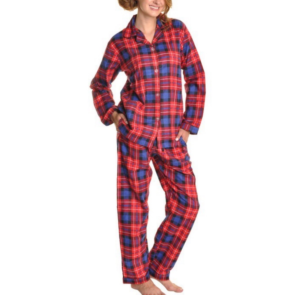 Plaid Cotton Flannel Pajama Pant Set XL